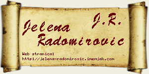 Jelena Radomirović vizit kartica
